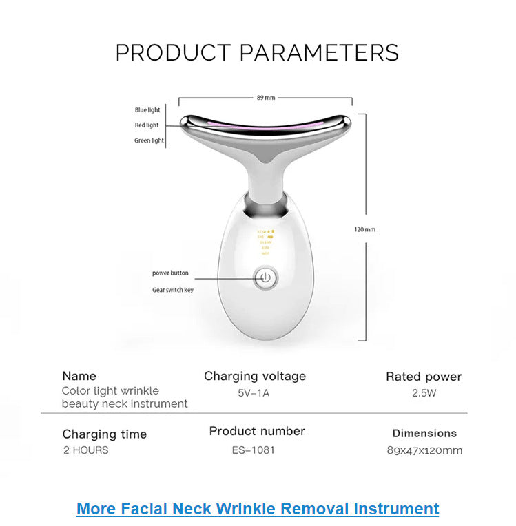 Microcurrent multifunctional facial massager, neck massage, neck wrinkle removal, nasolabial wrinkle removal